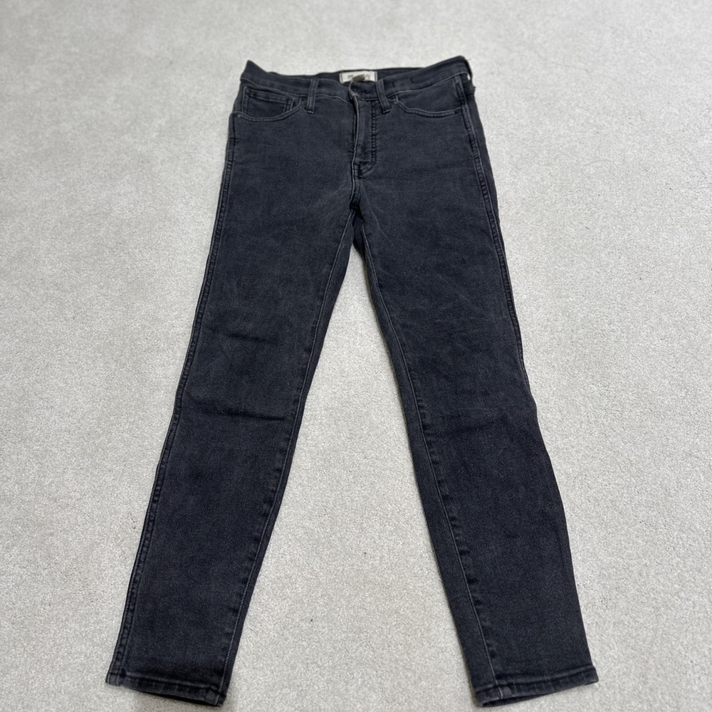 Madewell Women's Washed Black 10-inch High Rise Skinny Jeans